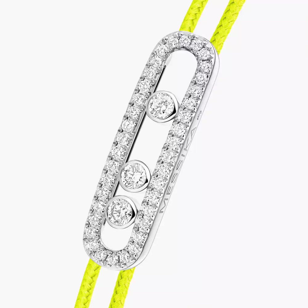 Bracelet cordon jaune pavé Messika Care(s)
