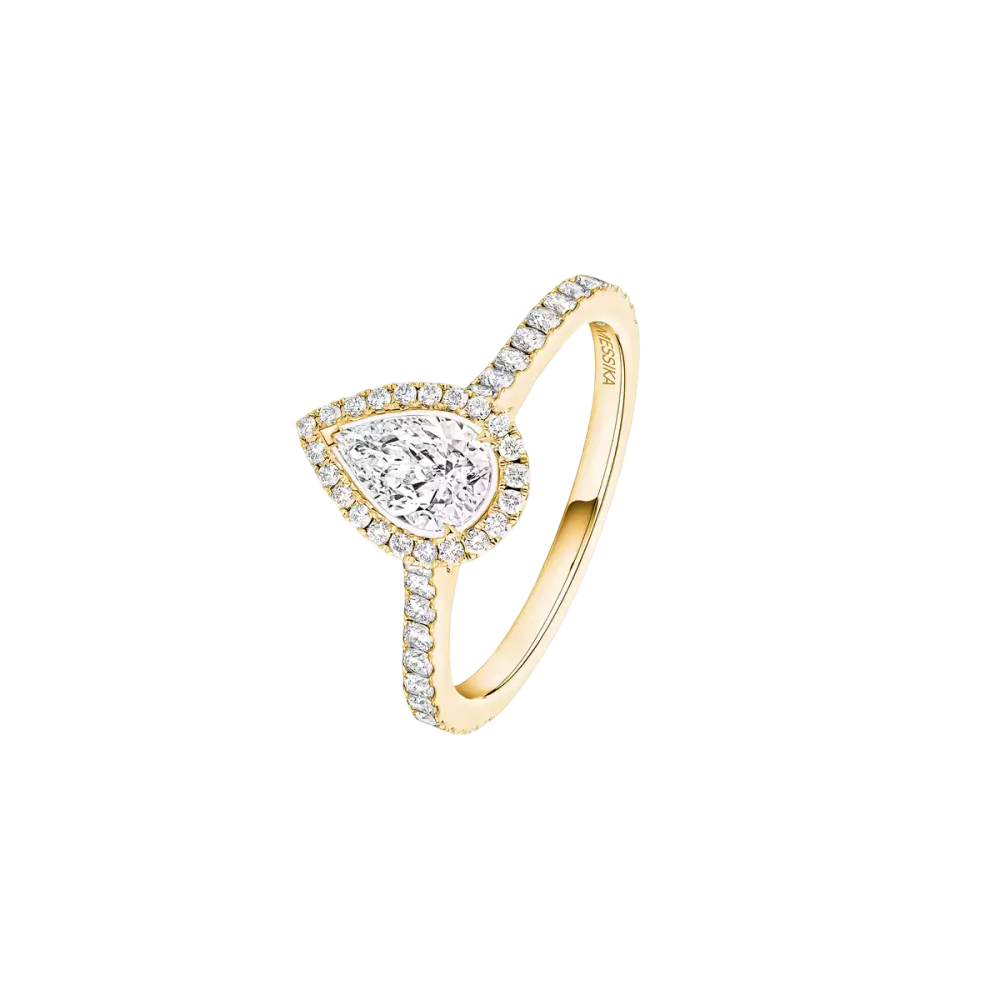 Bague solitaire Joy taille poire, moyen modèle