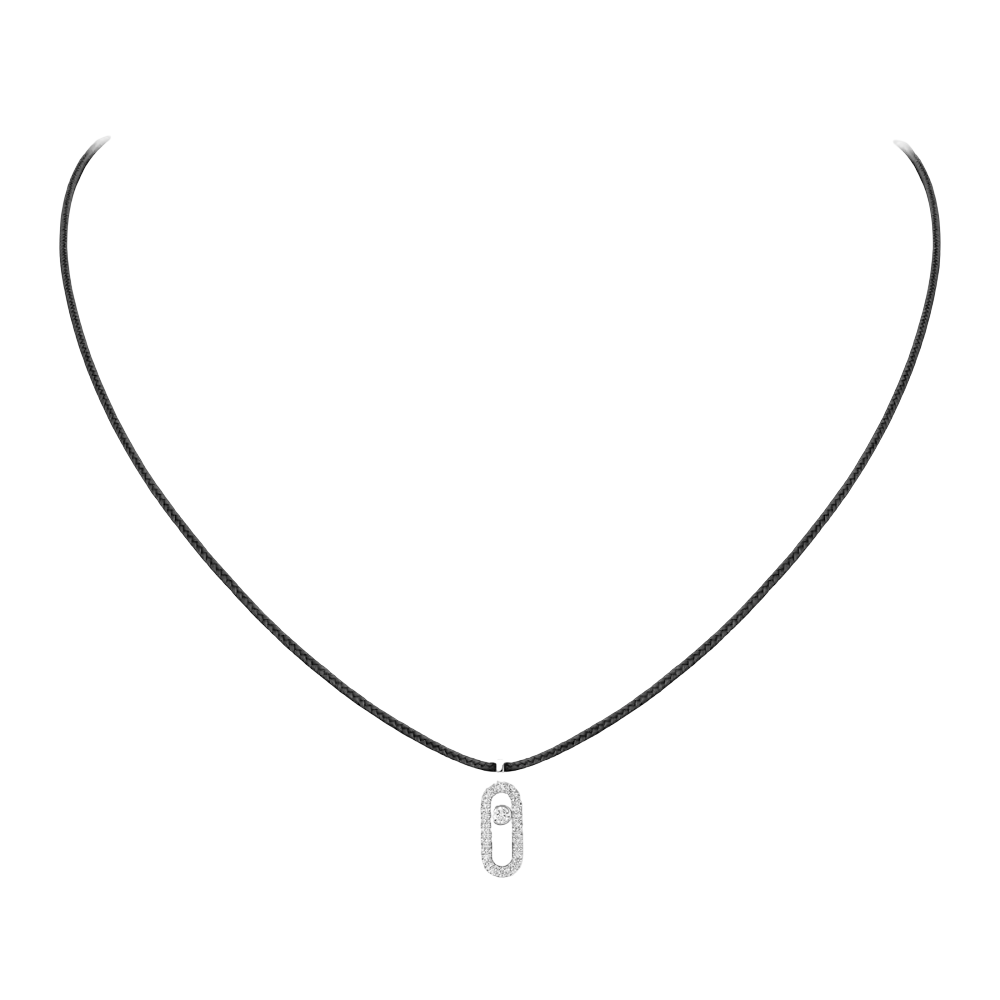 Collier cordon Messika Care(s) noir pavé
