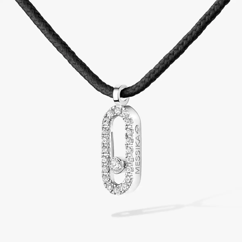 Collier cordon Messika Care(s) noir pavé