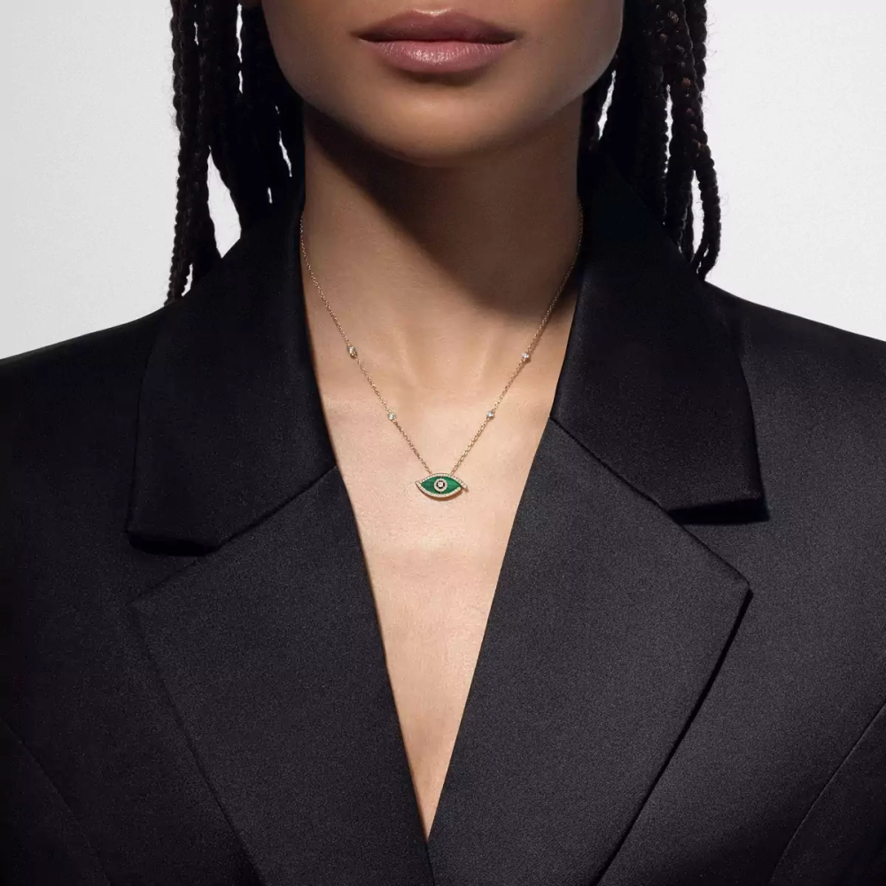 Collier Lucky Eye malachite