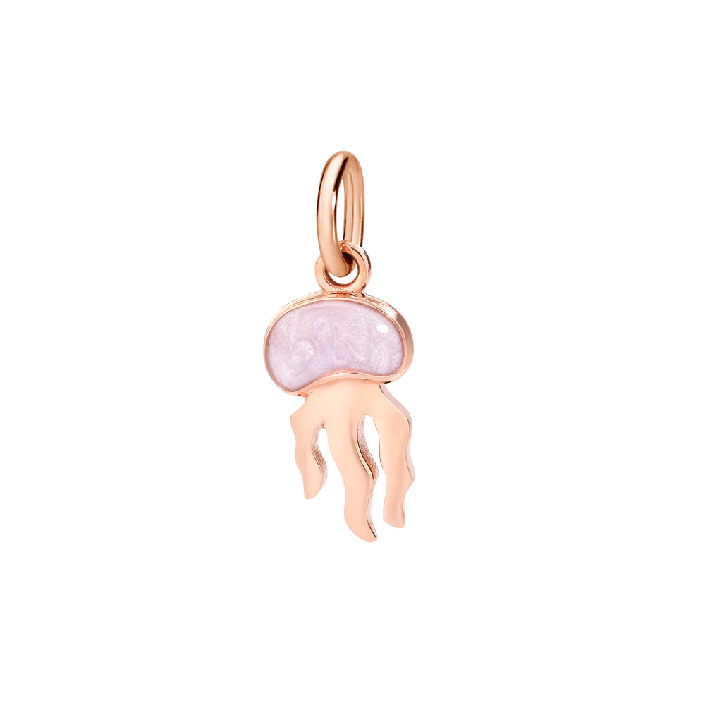 Pendentif Méduse Or Rose & Émail