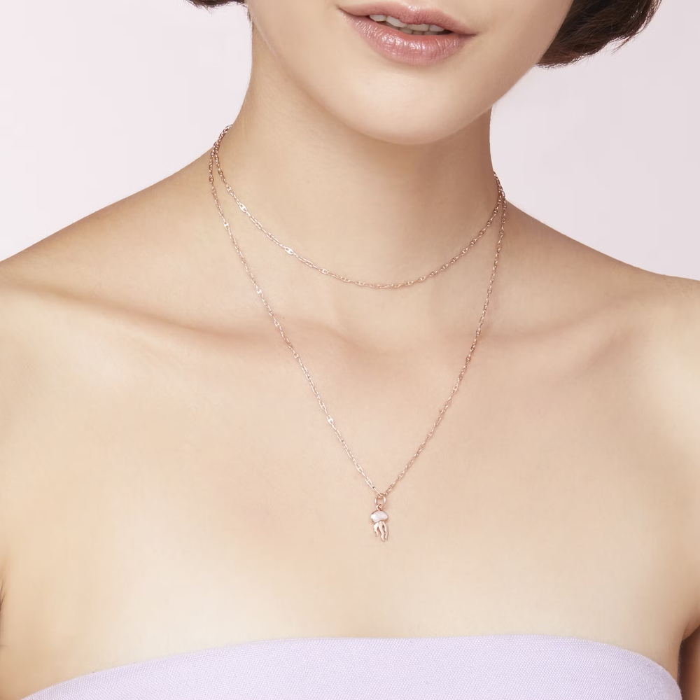 Pendentif Méduse Or Rose & Émail - Bijouterie Aurea｜Morges