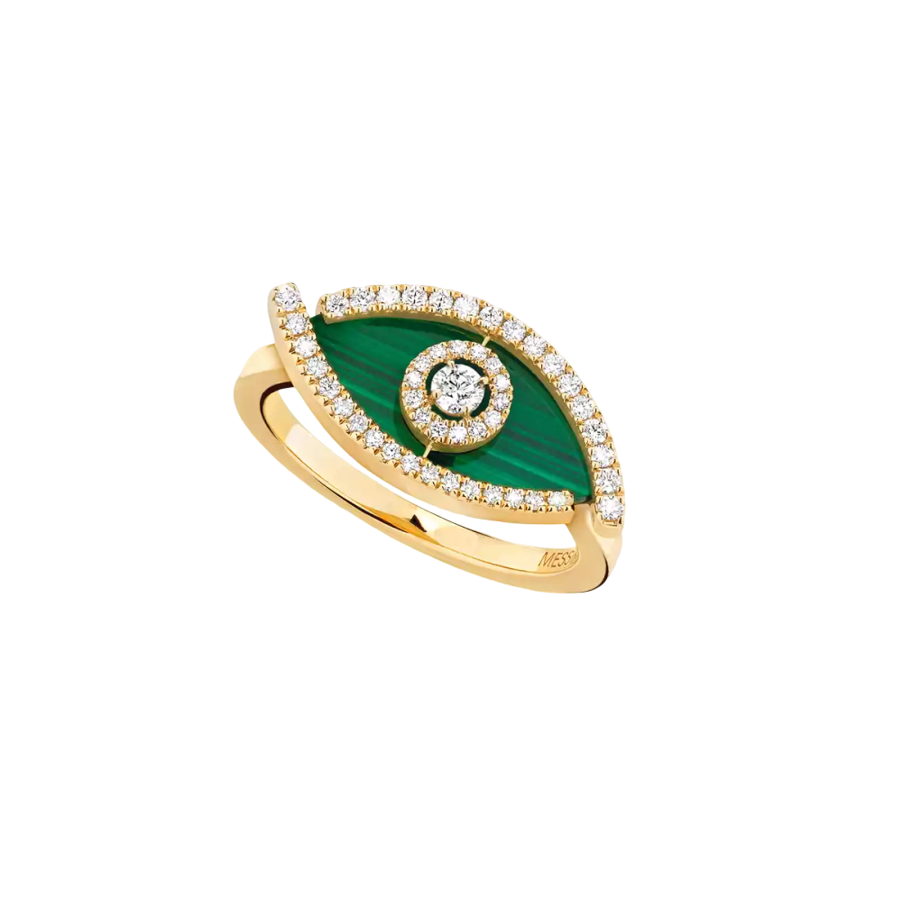 Bague Lucky Eye malachite