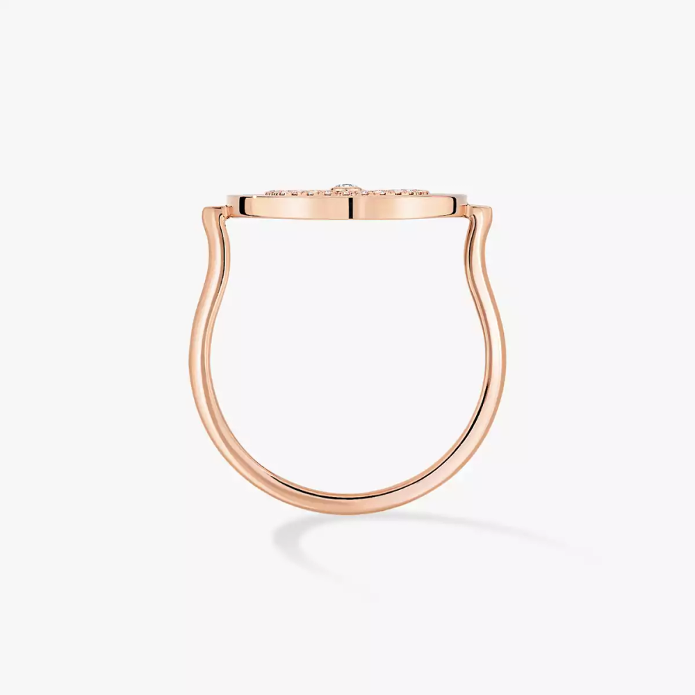 Bague Lucky Move pavée, petit modèle