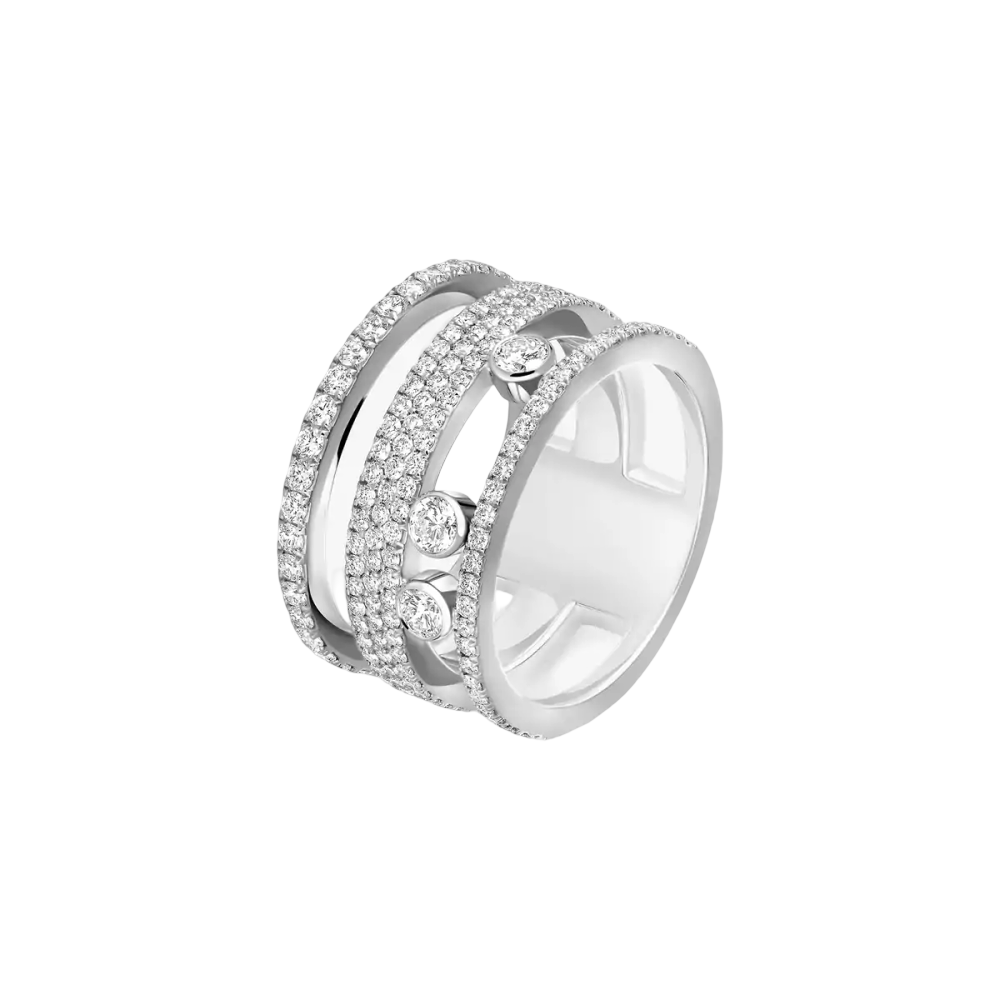 Bague Move Romane pavée, grand modèle