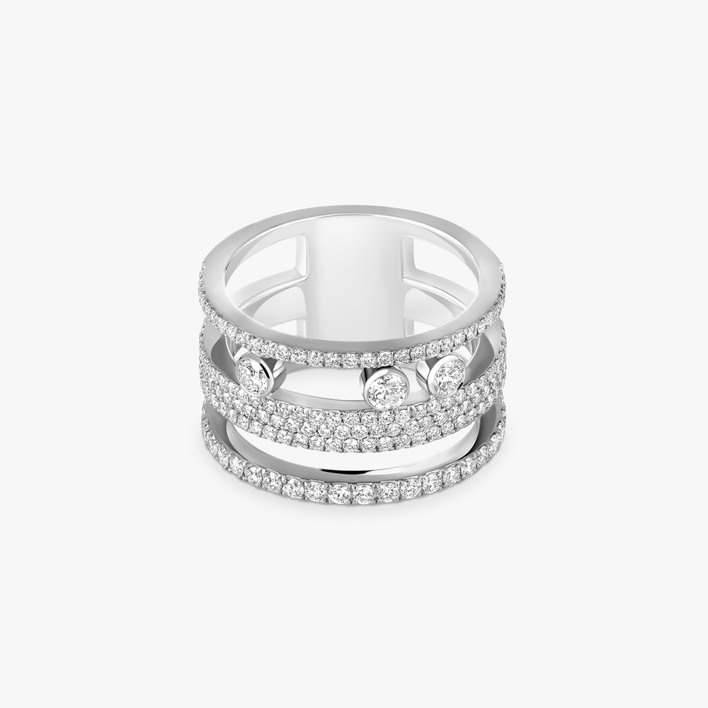 Bague Move Romane pavée, grand modèle