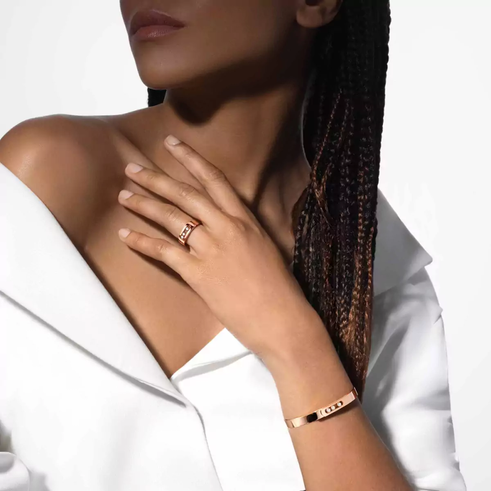 Bague Move Noa, petit modèle Bague diamant Move Noa en or rose 18 carats