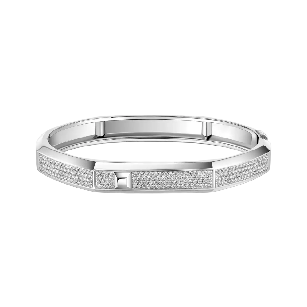 Bracelet Moderniste pavé, grand modèle