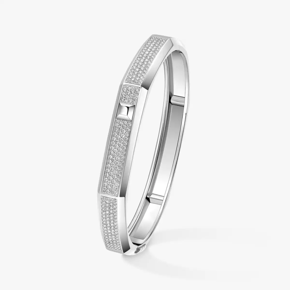 Bracelet Moderniste pavé, grand modèle