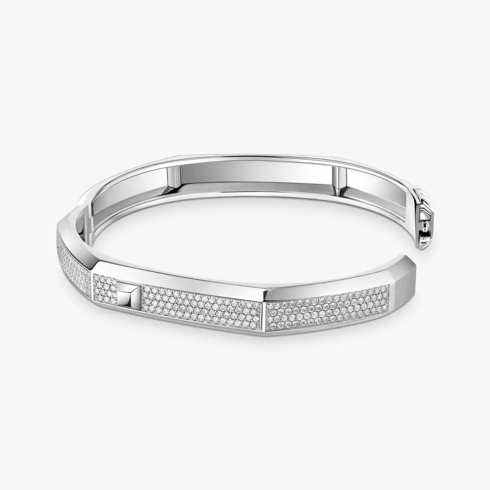 Bracelet Moderniste pavé, grand modèle