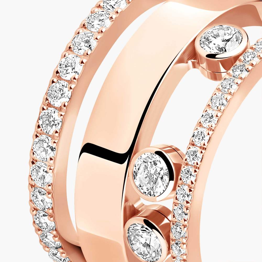 Bague Move Romane semi-pavée, grand modèle