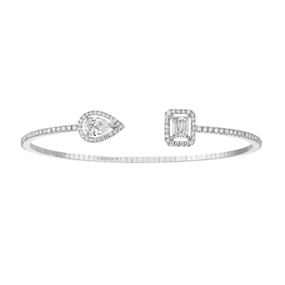 Bracelet jonc My Twin pavé, grand modèle - Bijouterie Aurea｜Morges