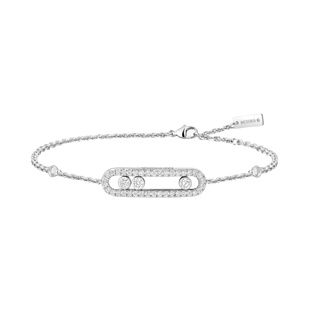 Bracelet pavé Baby Move Bracelet Diamant Or Blanc