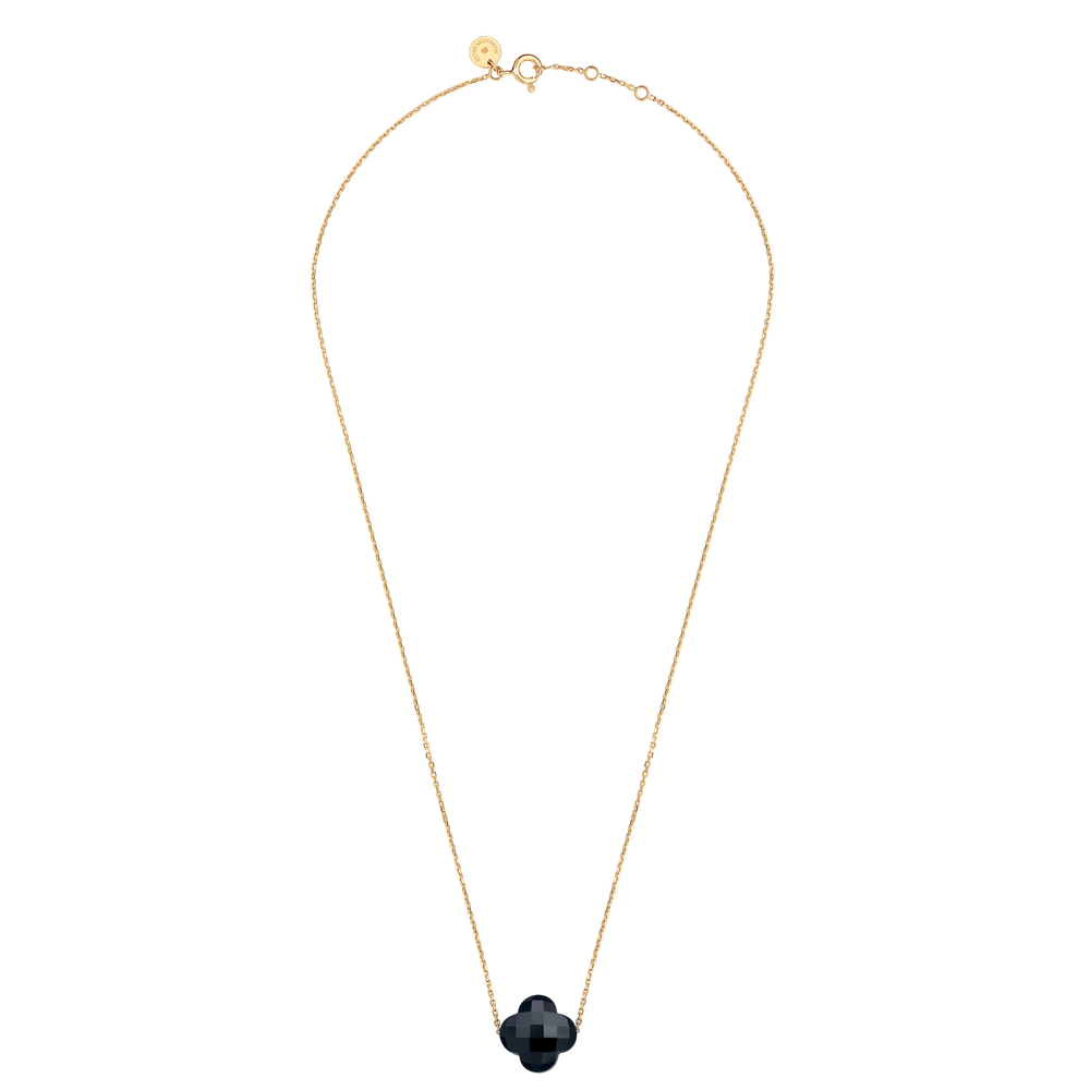 Collier, Onyx, Or Jaune