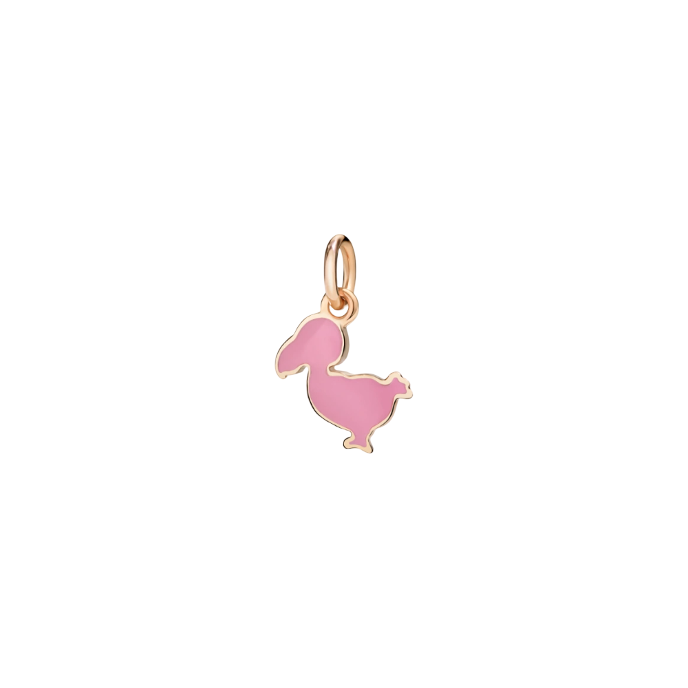Pendentif Dodo Junior Or Rose & Émail