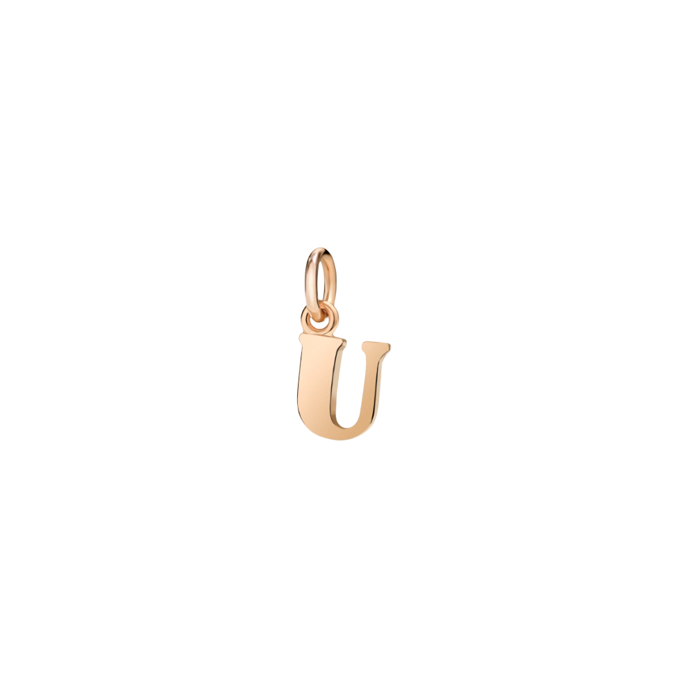 Pendentif Lettre U Or Rose