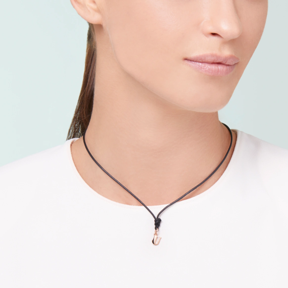 Pendentif Lettre U Or Rose - Bijouterie Aurea｜Morges