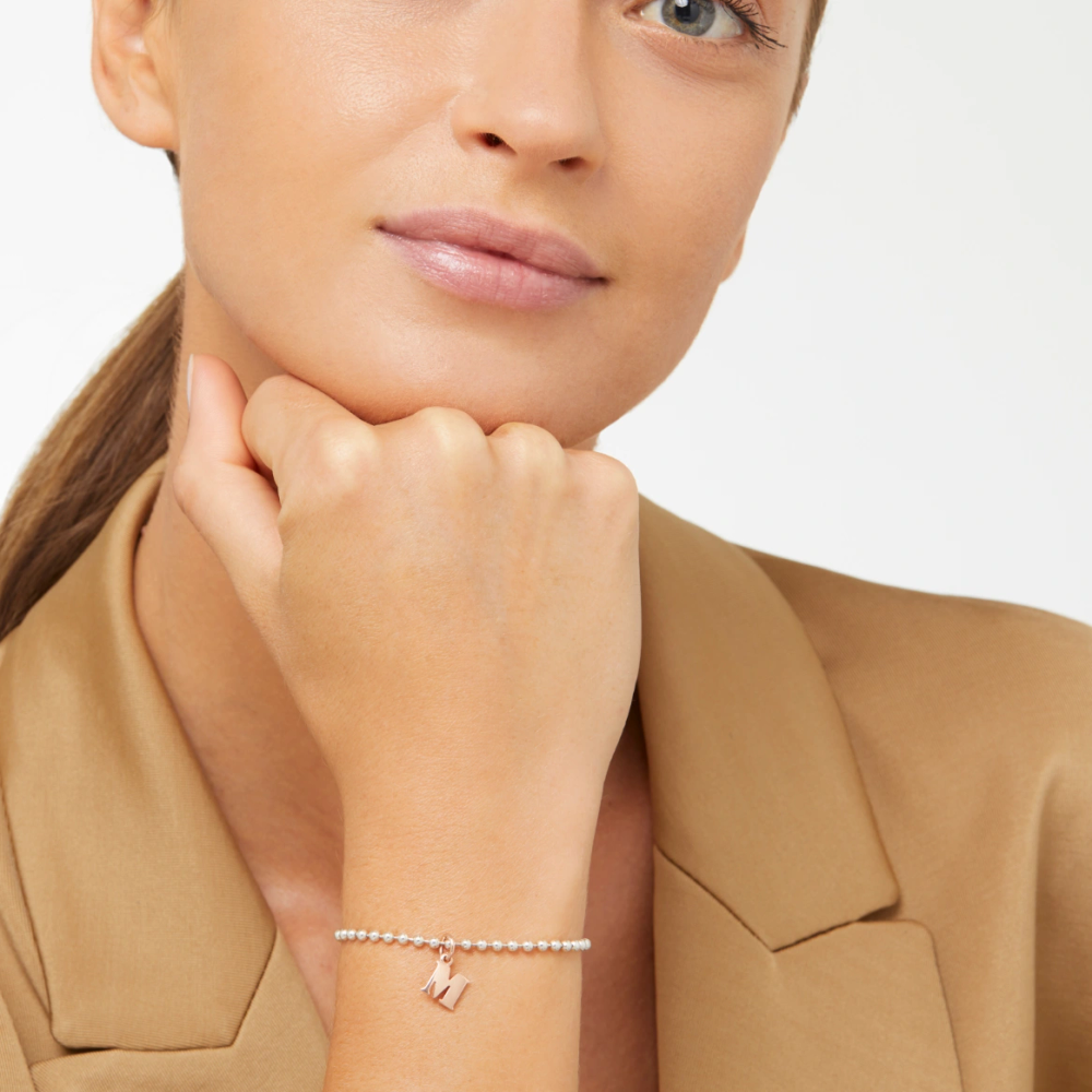 Pendentif Lettre M Or Rose