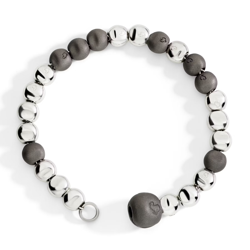Bracelet Pepita Argent Et Titane - Bijouterie Aurea｜Morges