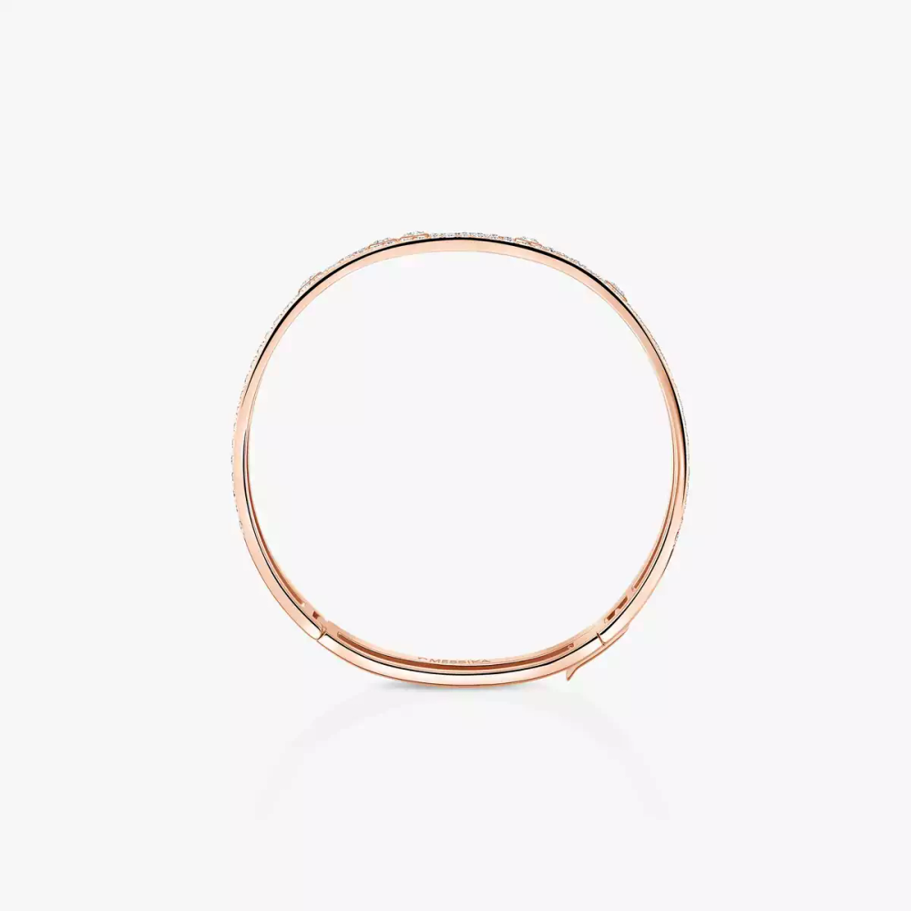 Bracelet Move Romane pavé, petit modèle Bracelet jonc diamant en or rose Move Romane