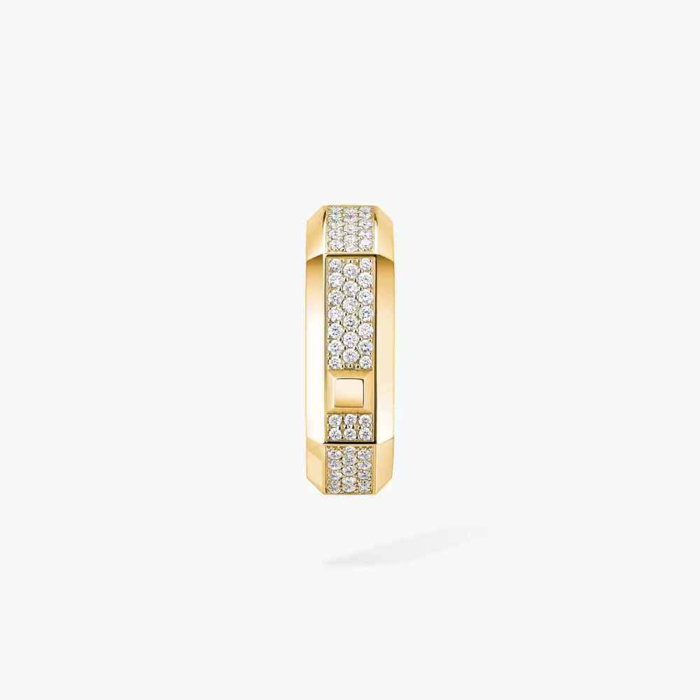 Mono boucle d'oreille Moderniste pavée, moyen modèle