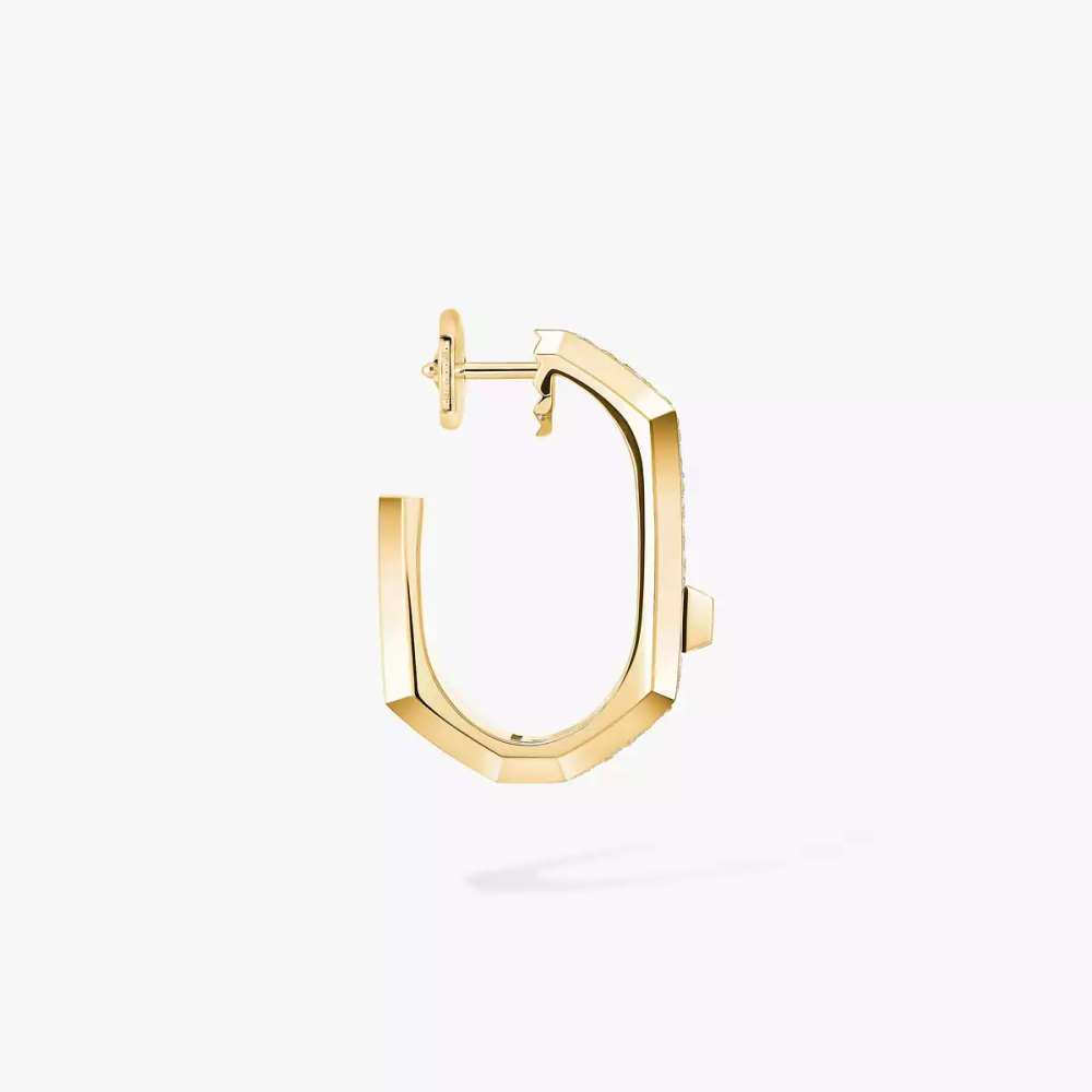 Mono boucle d'oreille Moderniste pavée, moyen modèle