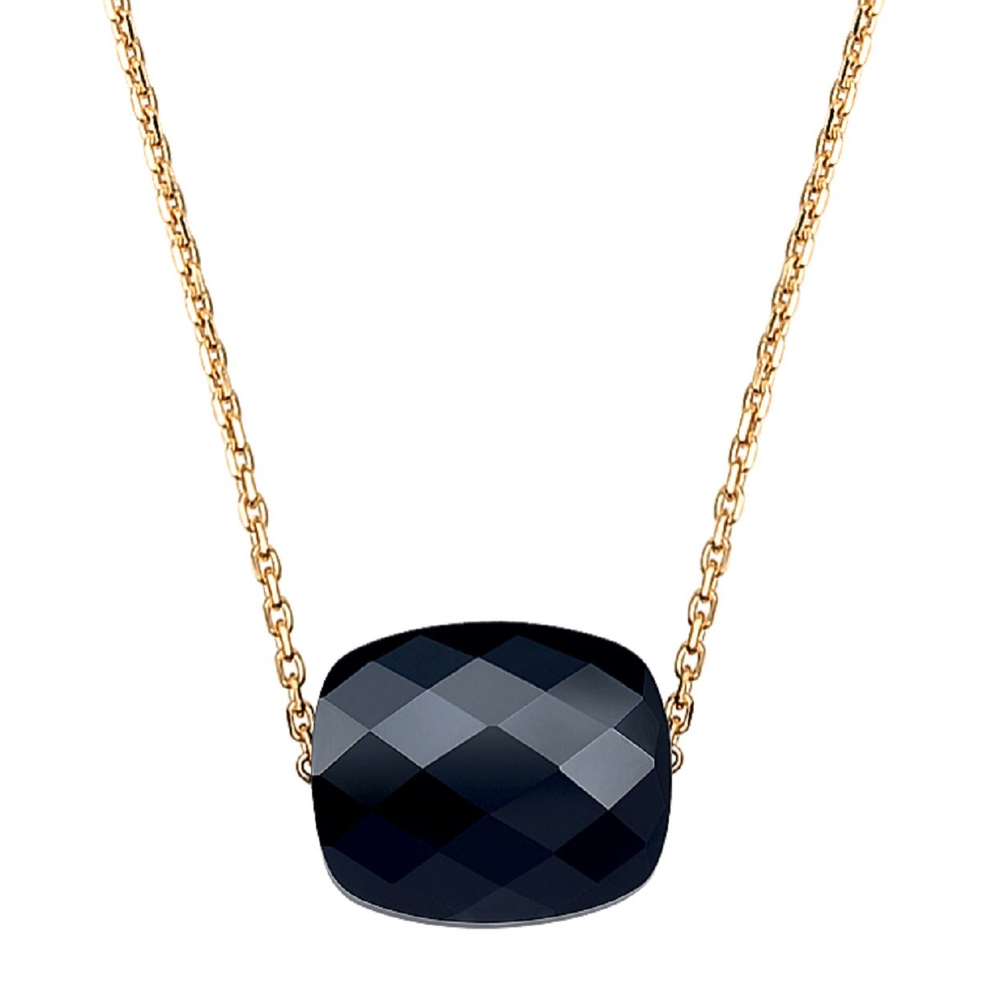 Collier, Onyx, Or Jaune