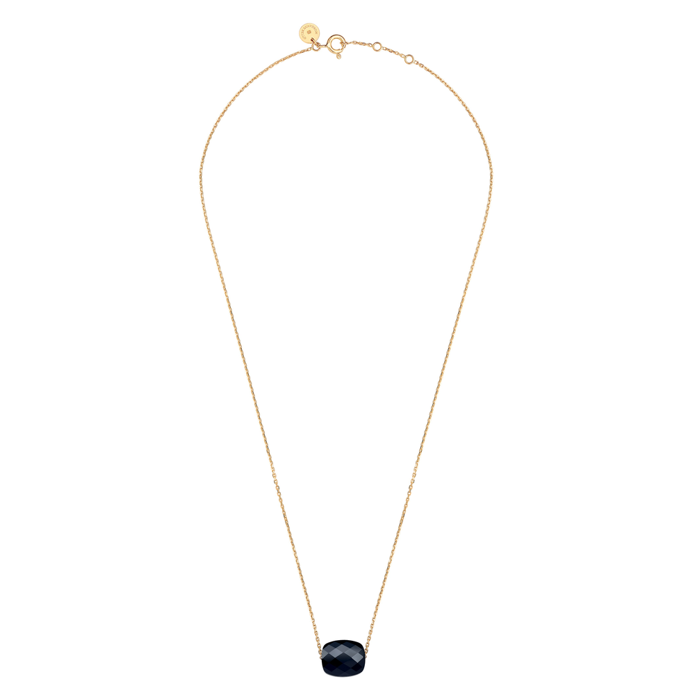 Collier, Onyx, Or Jaune