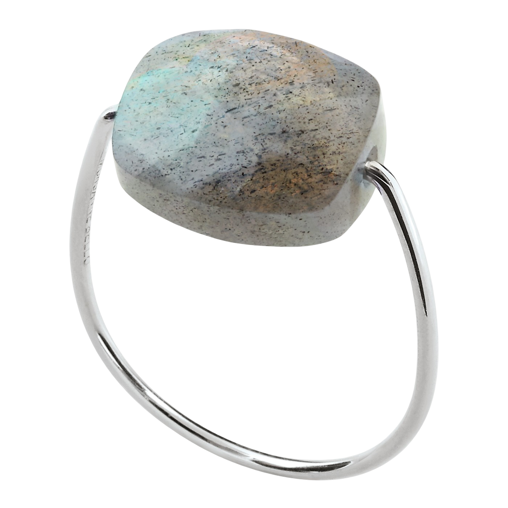 Bague, Labradorite, Or Blanc - Bijouterie Aurea｜Morges