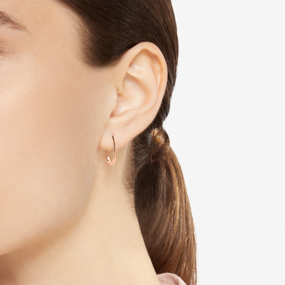 Boucle D'oreille Créole Essentials Or Rose