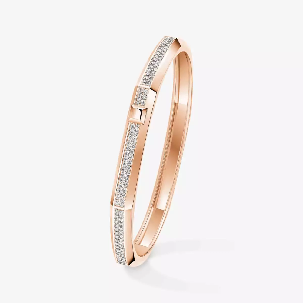 Bracelet Moderniste pavé, moyen modèle