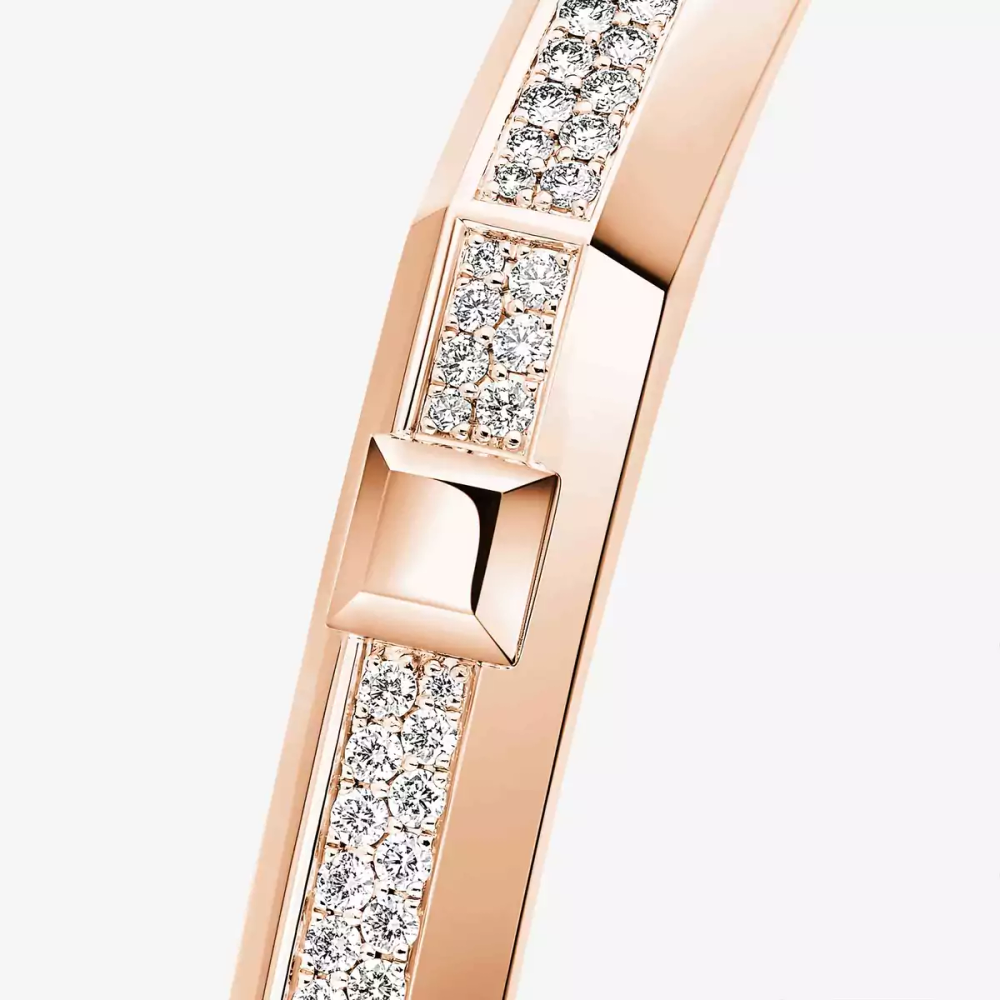 Bracelet Moderniste pavé, moyen modèle