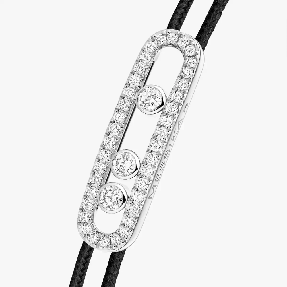 Bracelet cordon noir pavé Messika Care(s)
