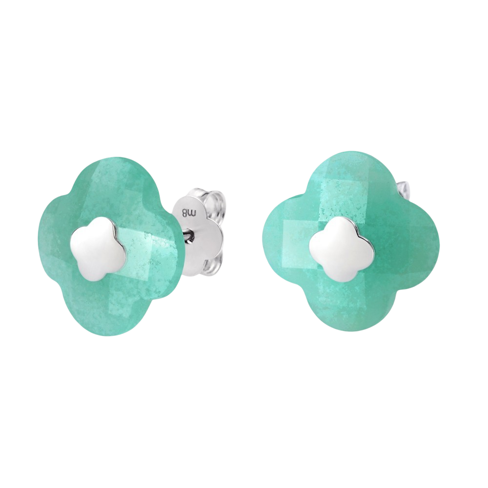 Puces, Amazonite, Or Blanc