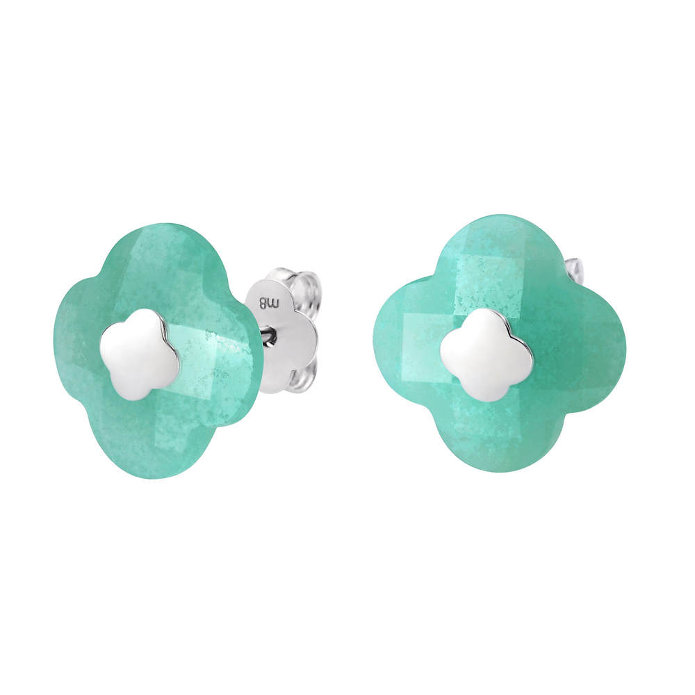 Puces, Amazonite, Or Blanc