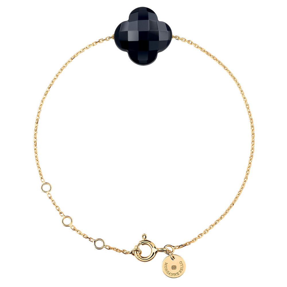 Bracelet, Onyx, Or Jaune