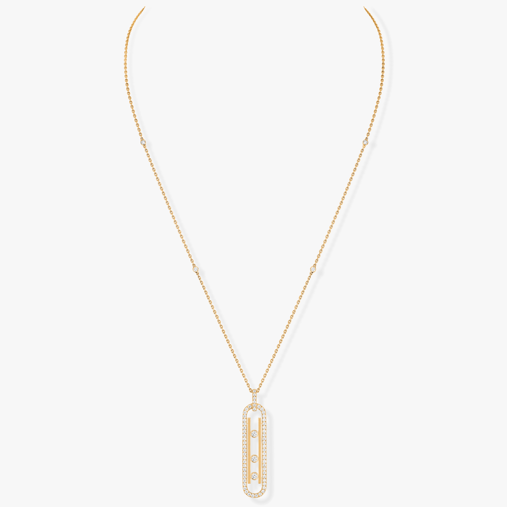 Pendentif Move 10th petit modèle Collier diamant en or jaune Move 10th