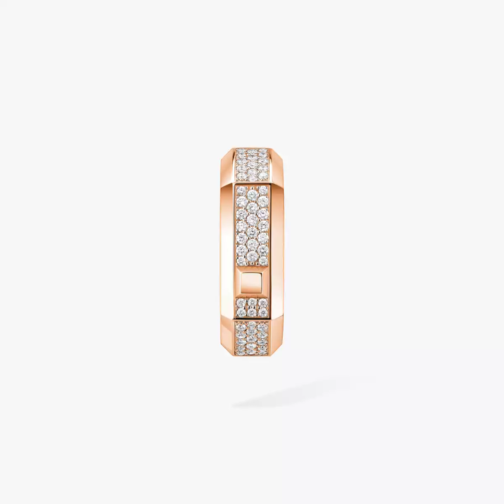 Mono boucle d'oreille Moderniste pavée, moyen modèle