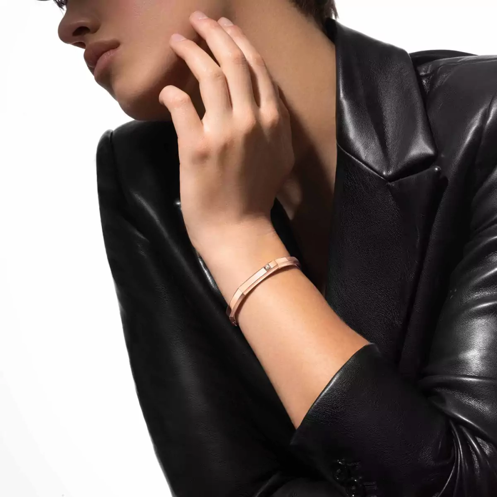 Bracelet Moderniste, grand modèle Bracelet diamant en or rose Moderniste