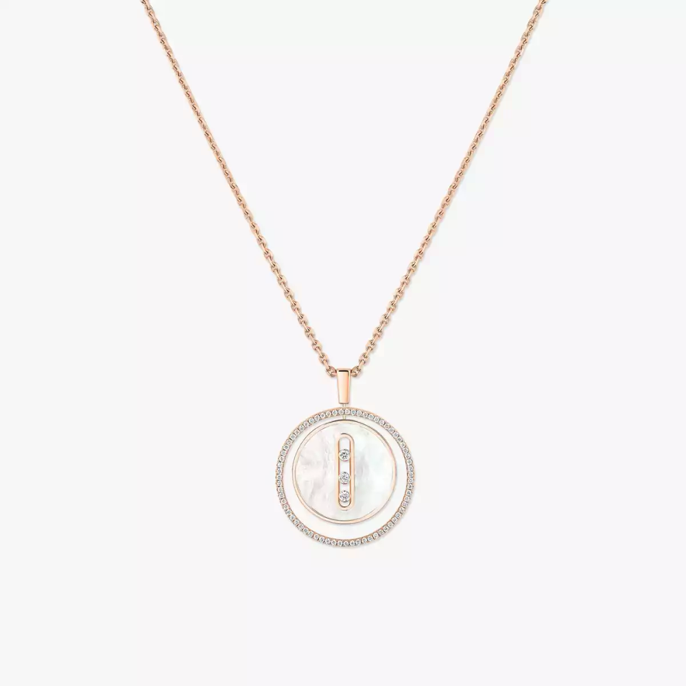 Collier Lucky Move nacre blanche, moyen modèle