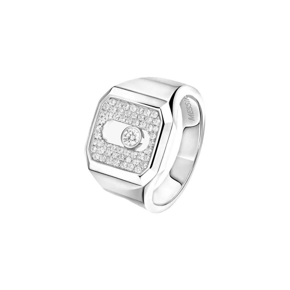 Bague chevalière Move Joaillerie pavée
