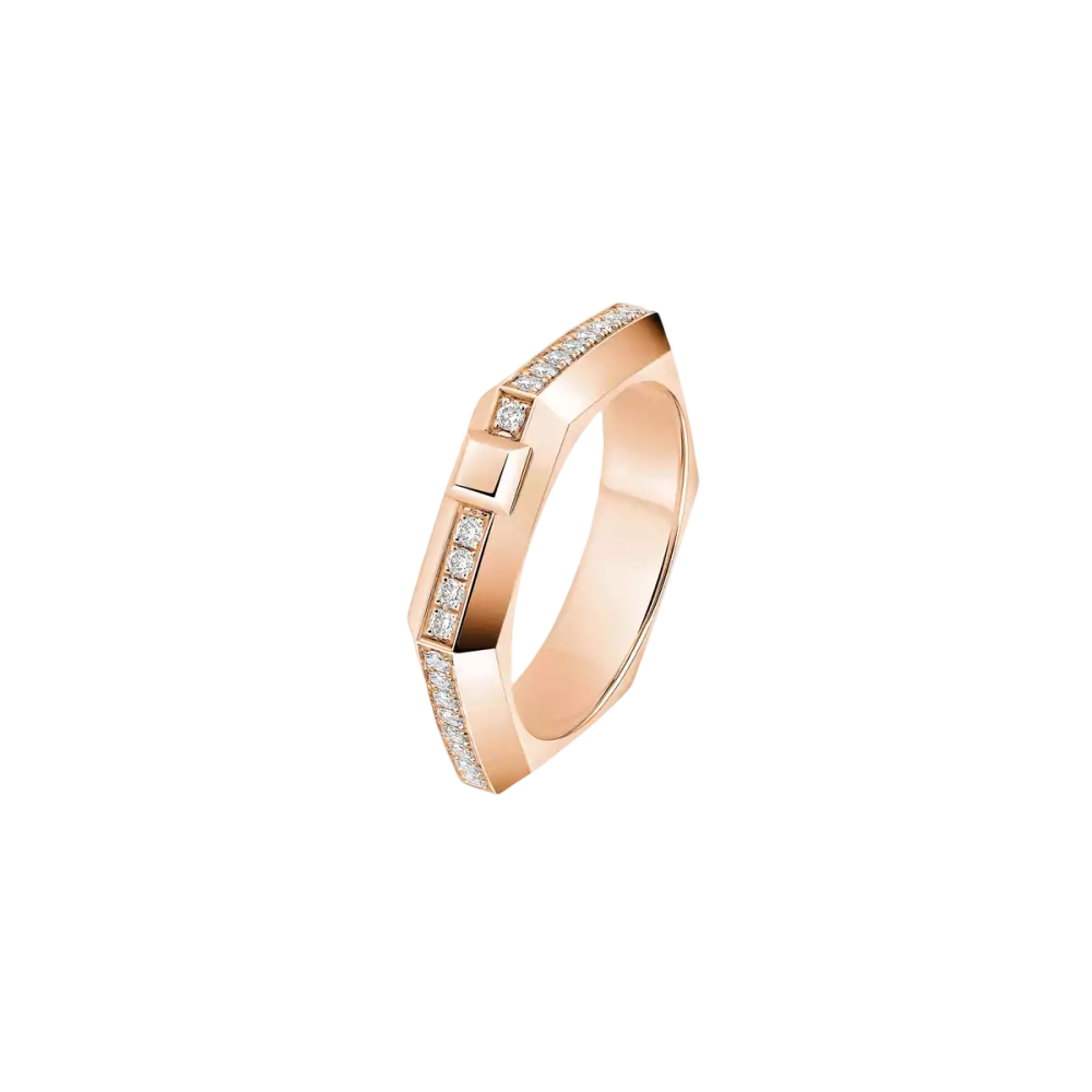 Bague Moderniste pavée, petit modèle - Bijouterie Aurea｜Morges