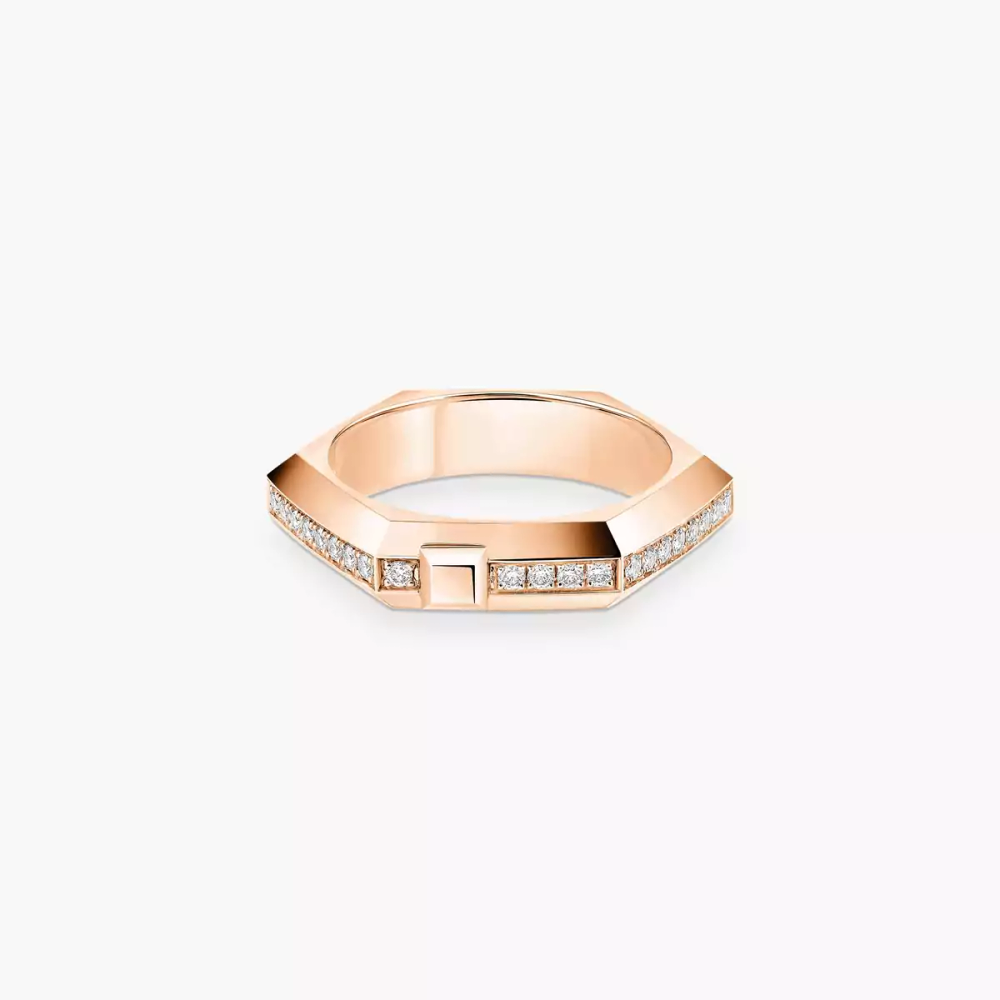 Bague Moderniste pavée, petit modèle - Bijouterie Aurea｜Morges