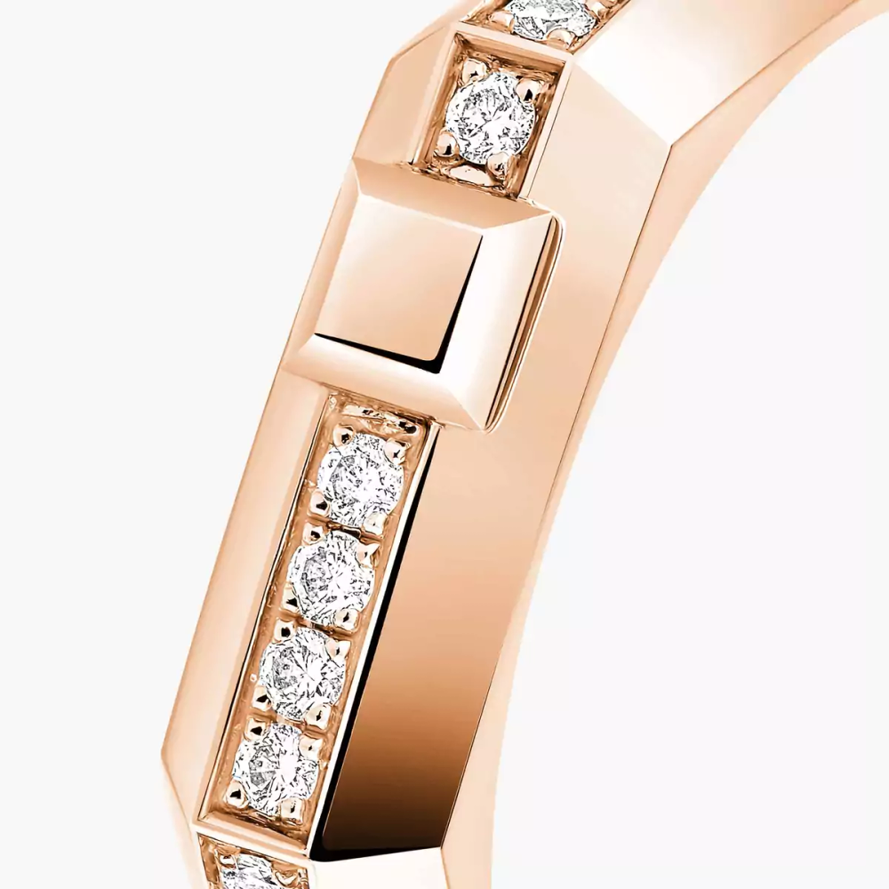 Bague Moderniste pavée, petit modèle - Bijouterie Aurea｜Morges