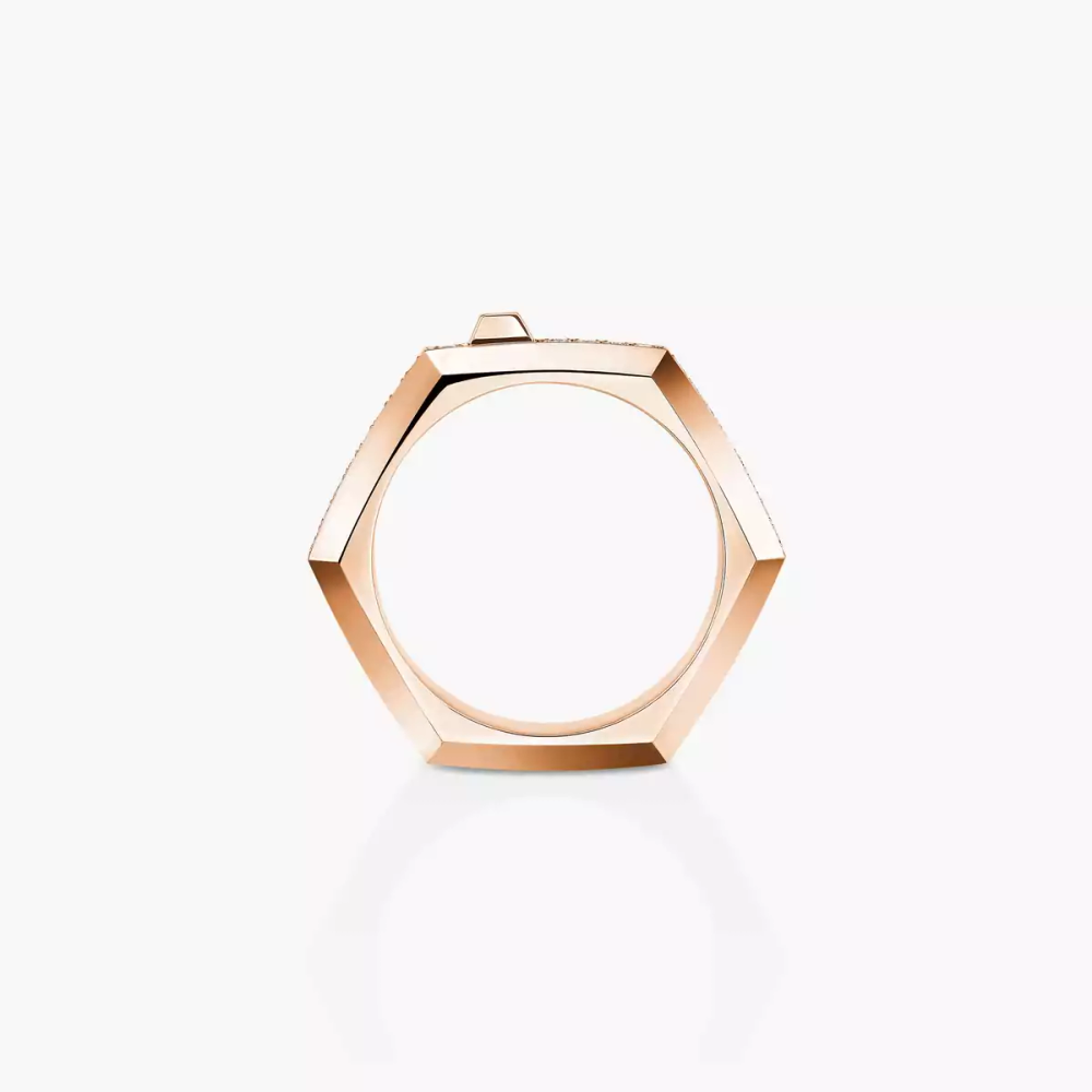 Bague Moderniste pavée, petit modèle - Bijouterie Aurea｜Morges