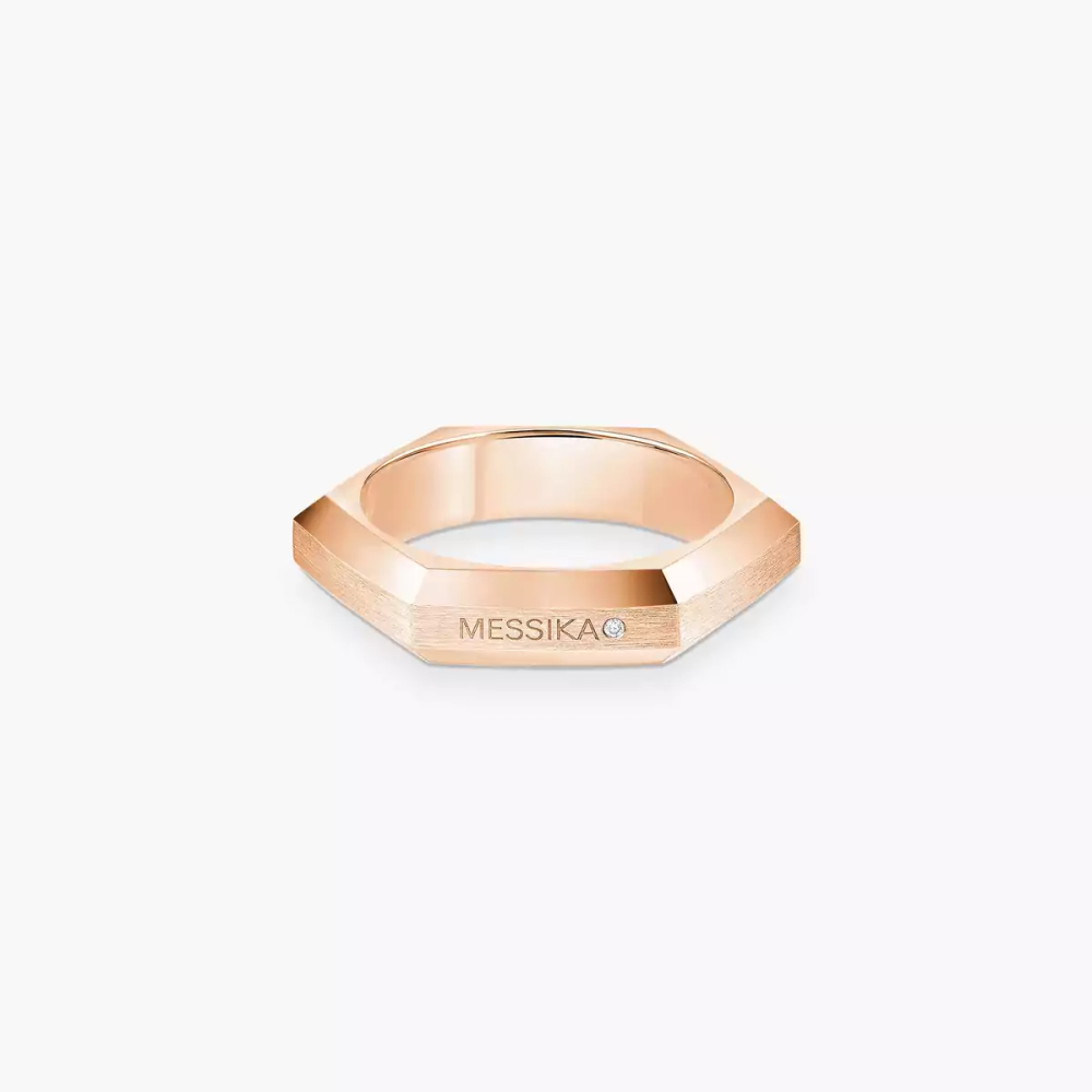 Bague Moderniste pavée, petit modèle - Bijouterie Aurea｜Morges