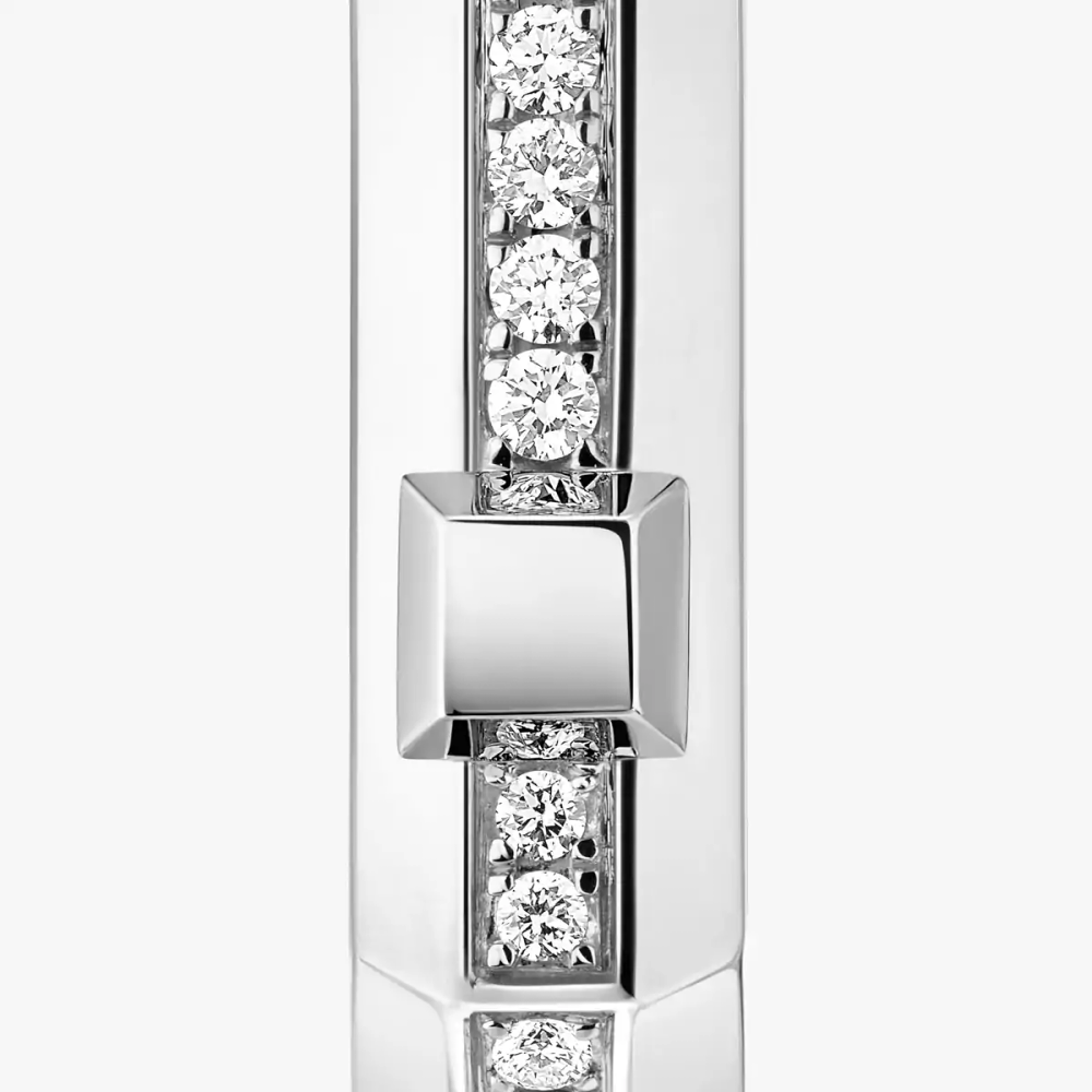 Mono boucle d'oreille Moderniste pavée, petit modèle