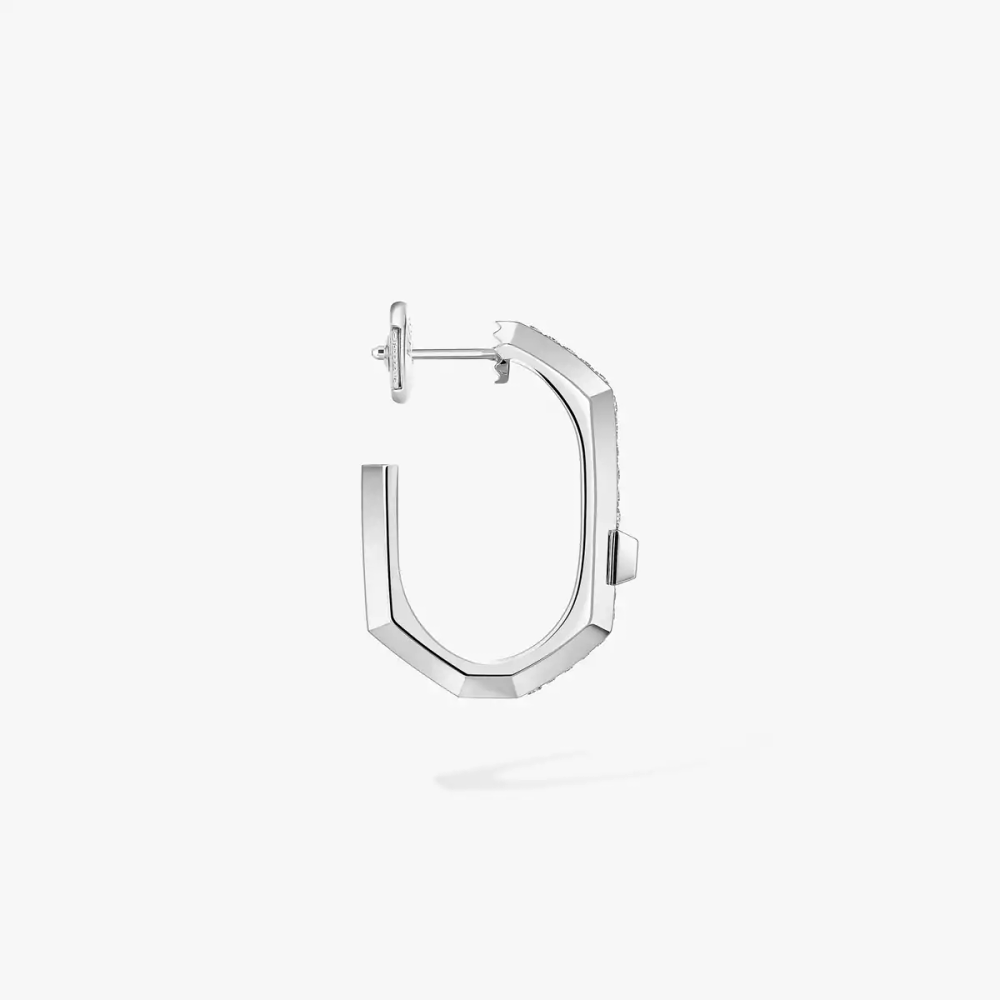 Mono boucle d'oreille Moderniste pavée, petit modèle
