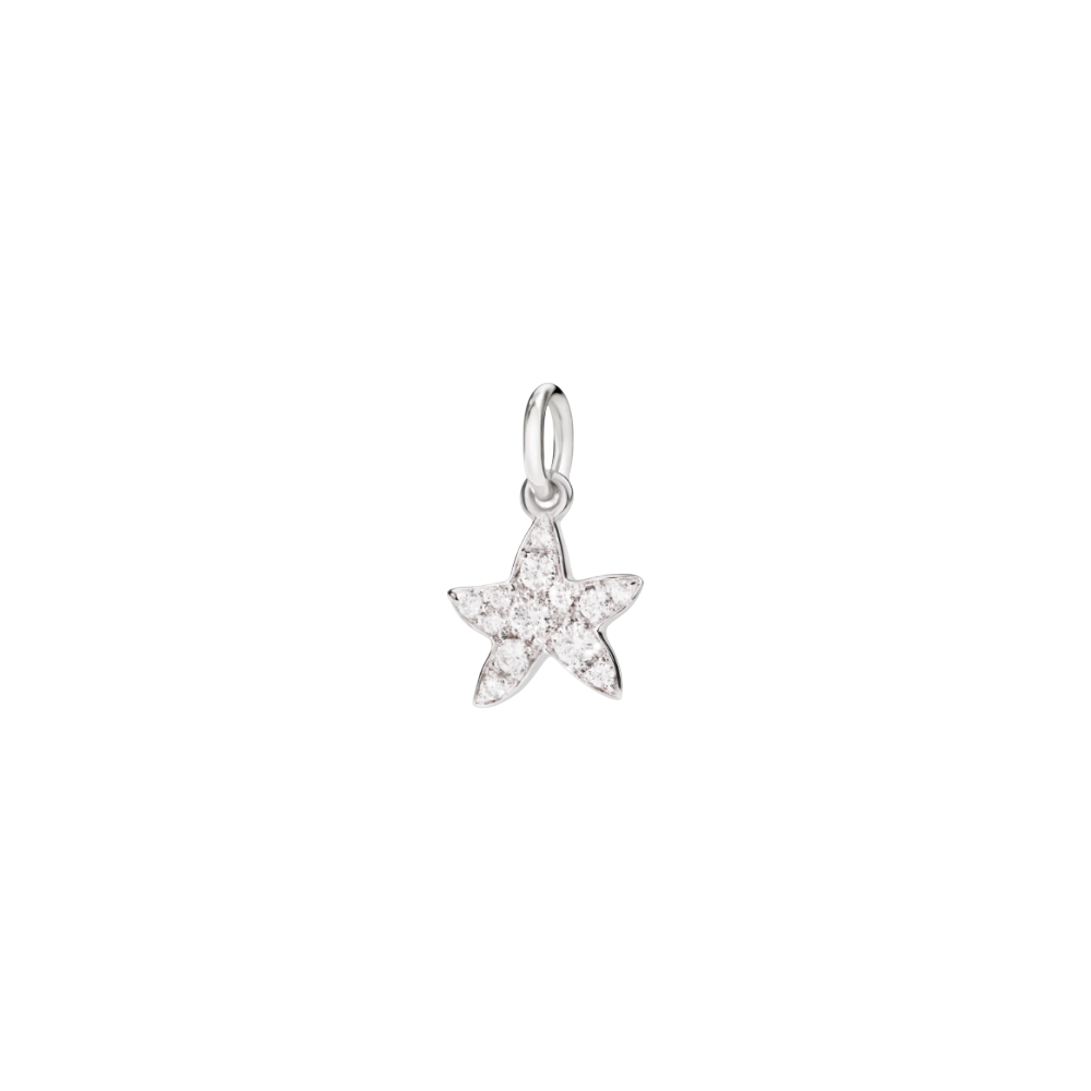 Pendentif Stellina Or Blanc & Diamants - Bijouterie Aurea｜Morges